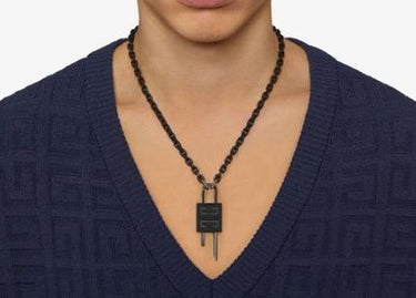 Givenchy Lock Necklace S Black