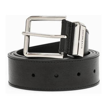 Givenchy Logo Engraved Buckle Belt In Black