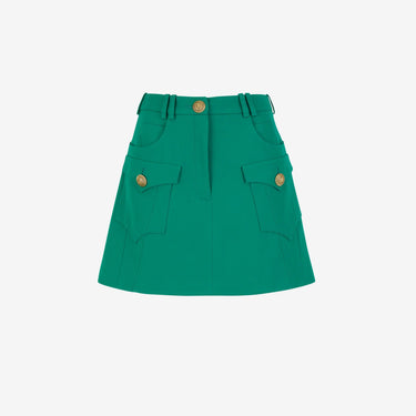 Balmian Women Western A-Line Skirt Light Emerald