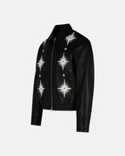 Starburst Leather Jacket Black