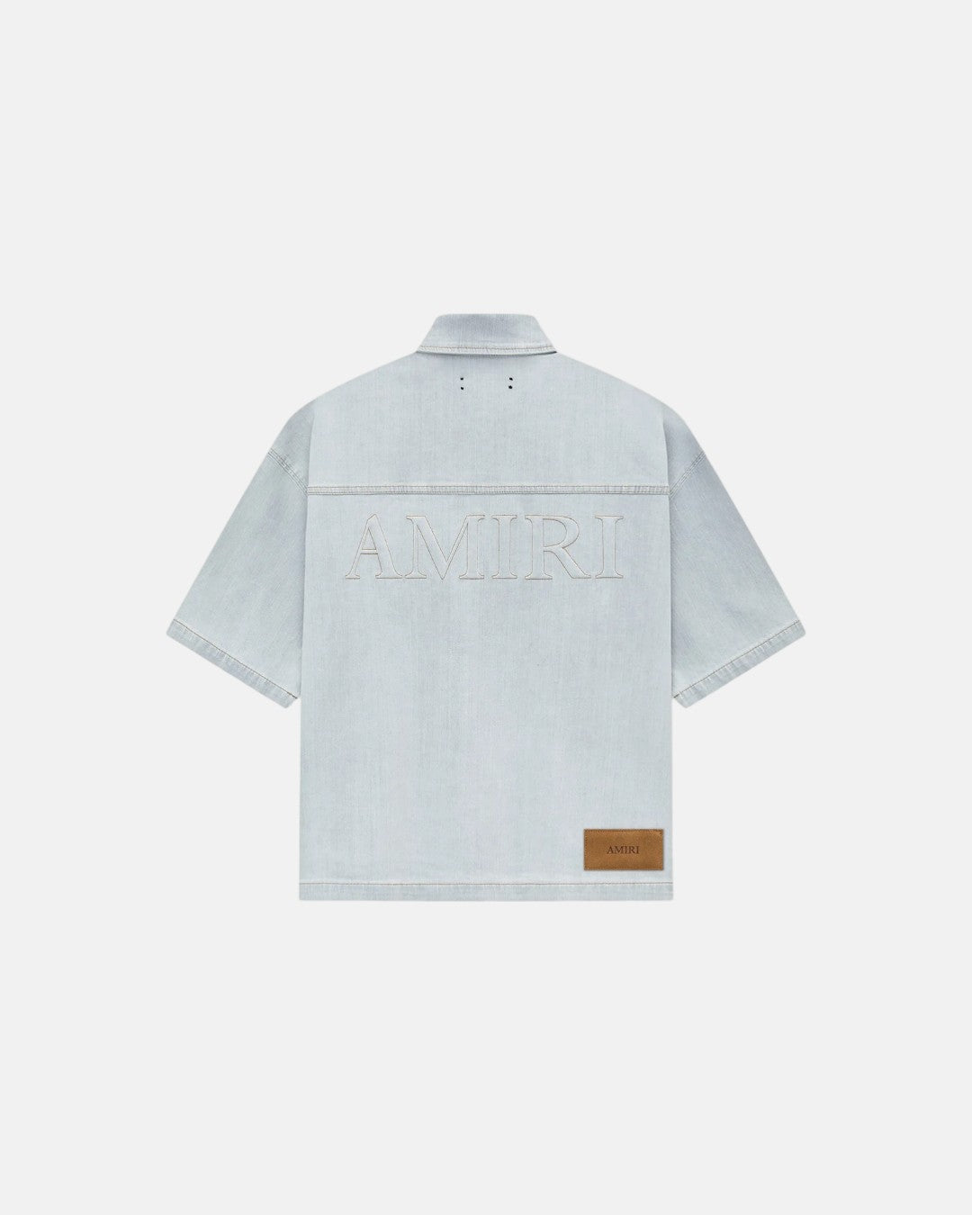Amiri 3D Ss Snap Shirt Light Indigo