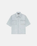 Amiri 3D Ss Snap Shirt Light Indigo