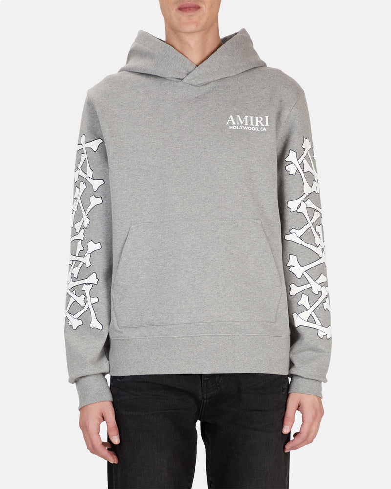 Bones Stacked Hoodie Grey