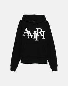 Amiri Staggered Hoodie Black