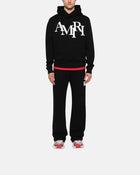 Amiri Staggered Hoodie Black