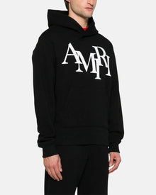 Amiri Staggered Hoodie Black
