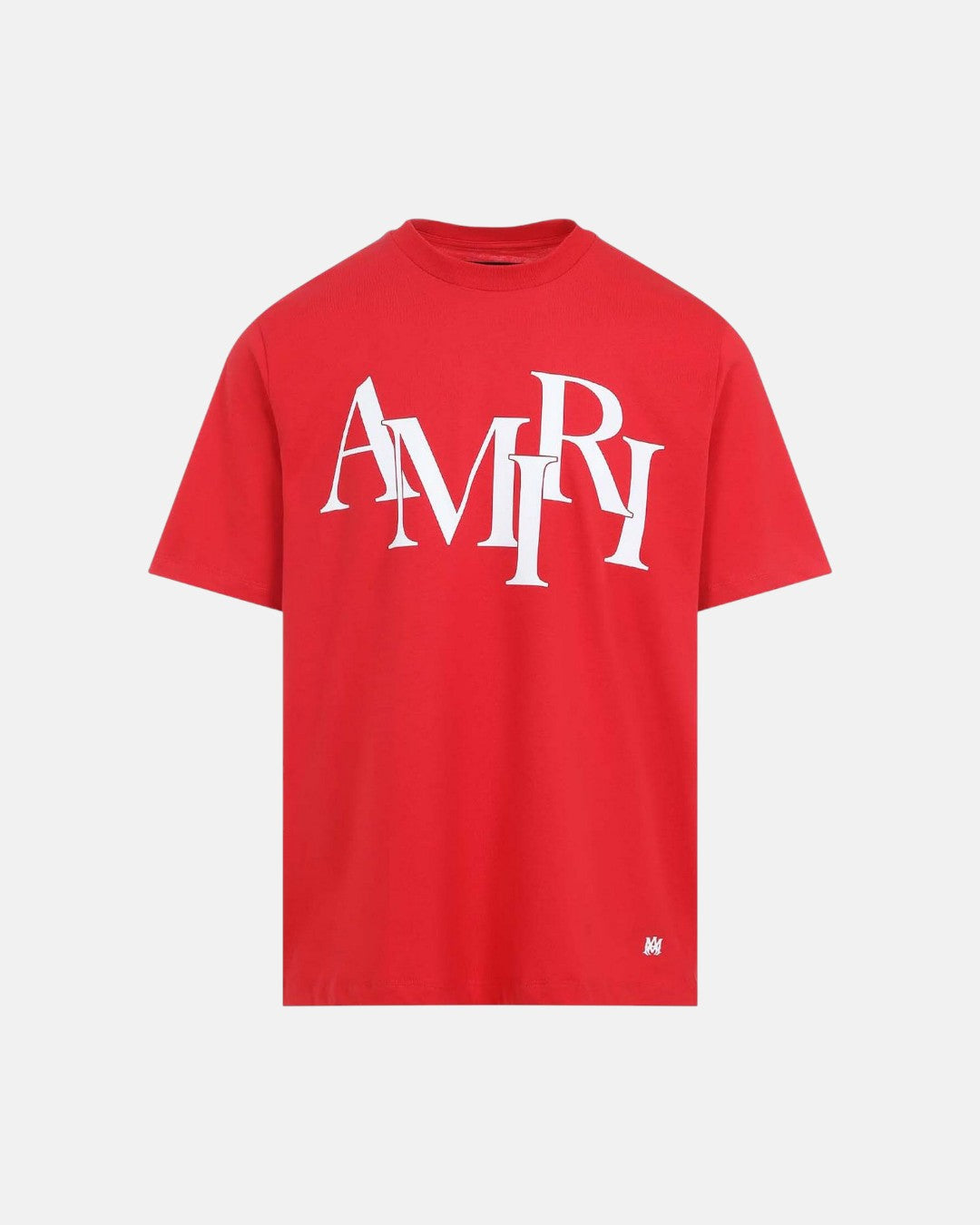 Amiri Staggered Logo Tee Red