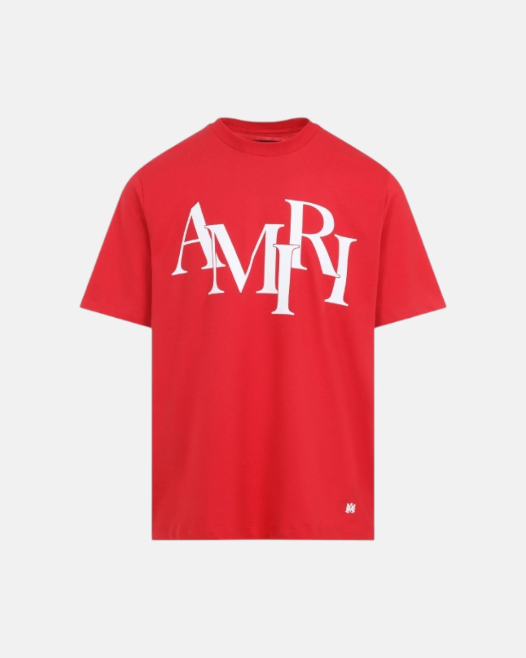 Amiri Staggered Logo Tee Red