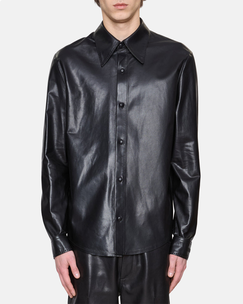 Lightweight Leather Ls Shirt Black
