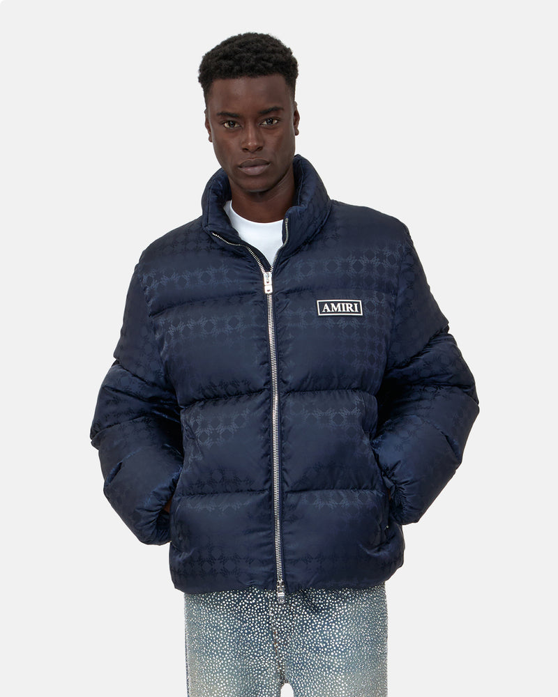 Ma Quad Jacquard Down Jacket Midnight Blue