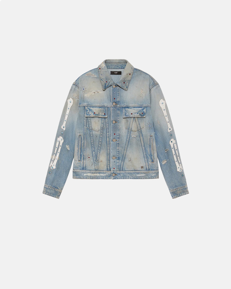 Bones Studded Trucker Jacket Perfect Antique Indigo