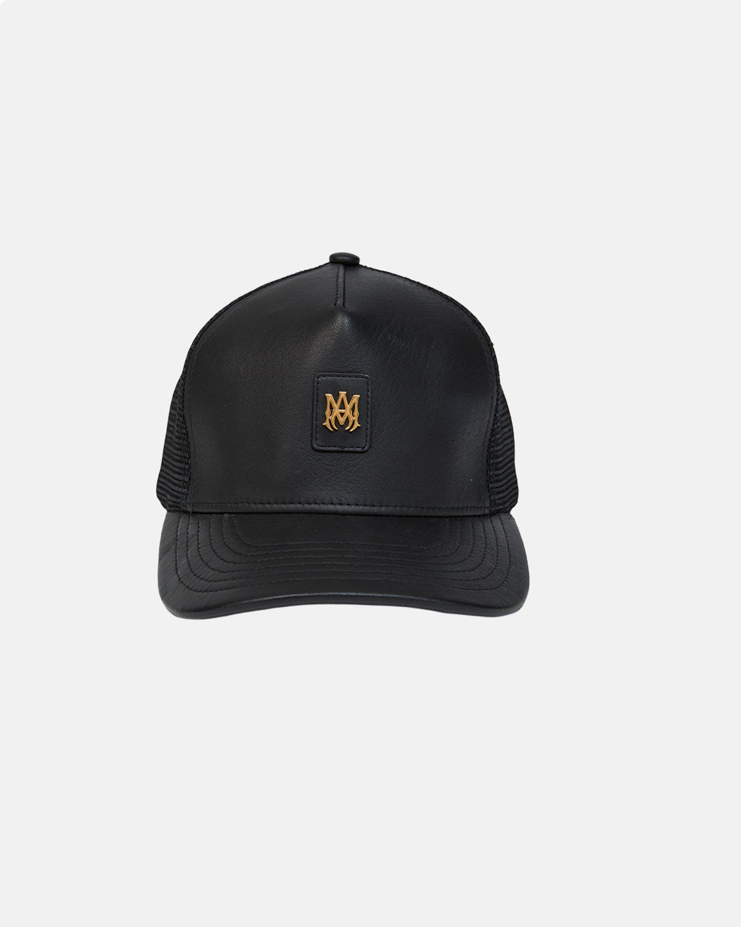 Ma Patch Leather Trucker Hat Black