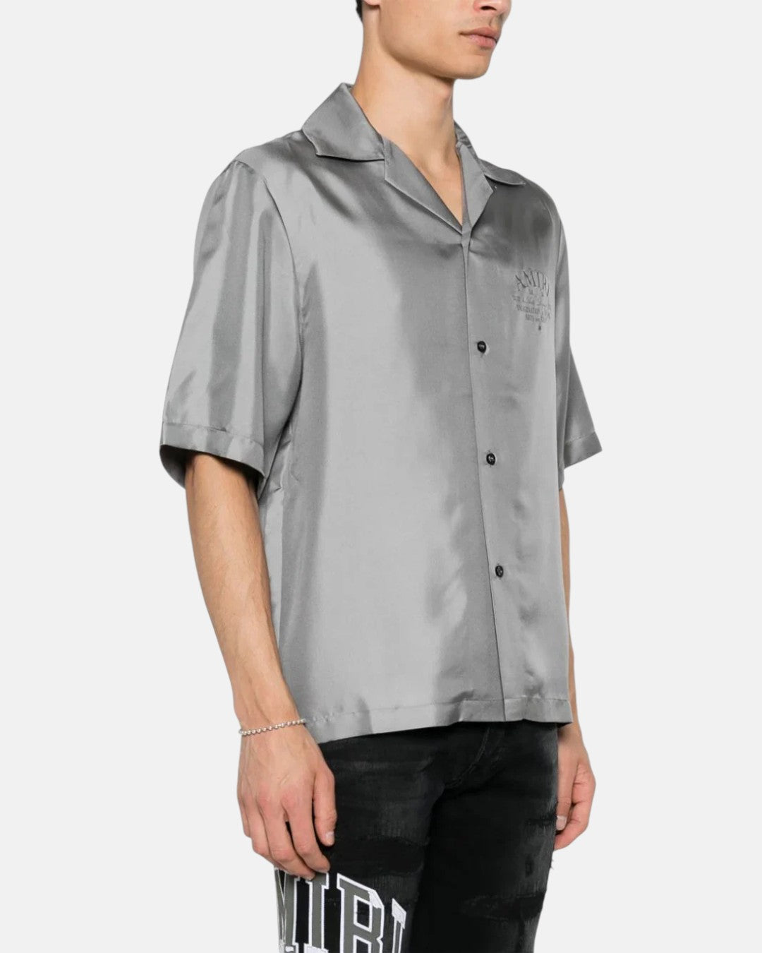 Arts District Bowling Shirt Grey