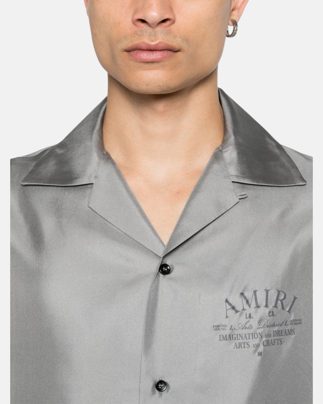 Arts District Bowling Shirt Grey
