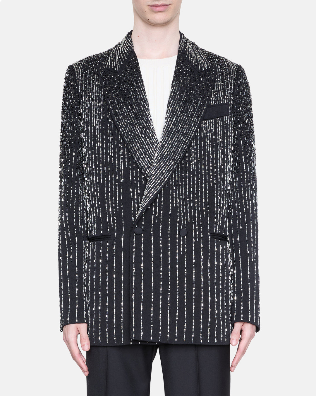 Crystal Stripe Db Blazer Black