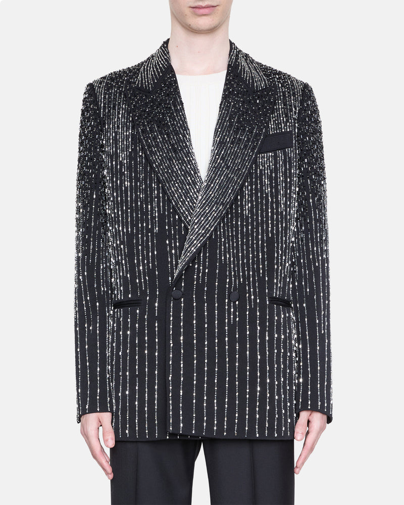 Crystal Stripe Db Blazer Black