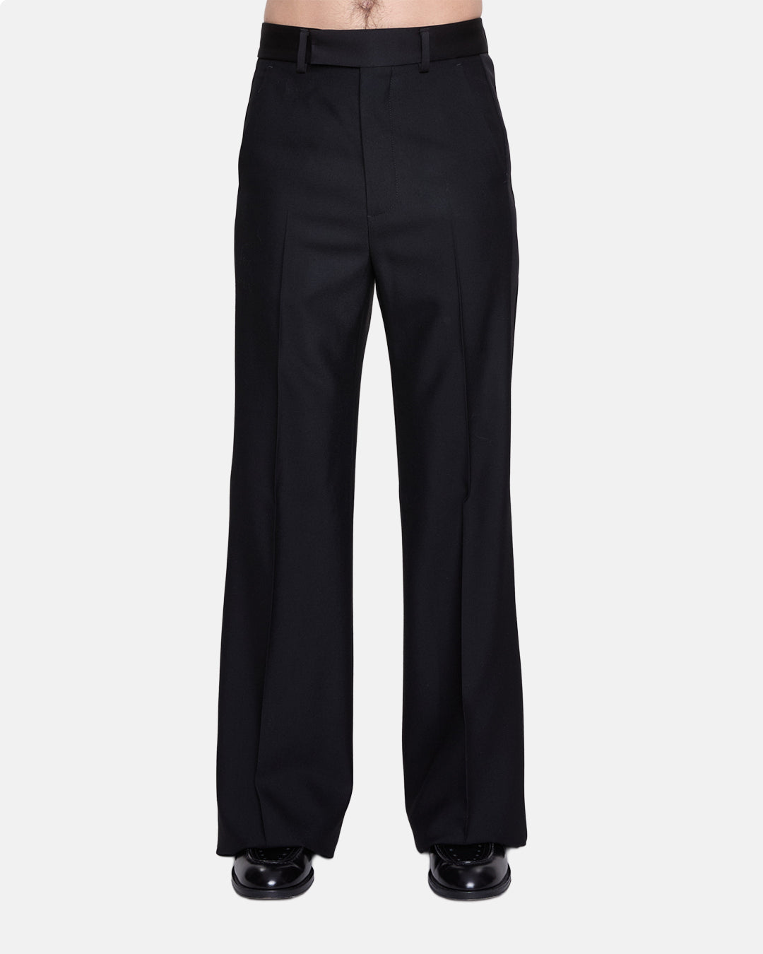 Creased Flare Pant Black Black