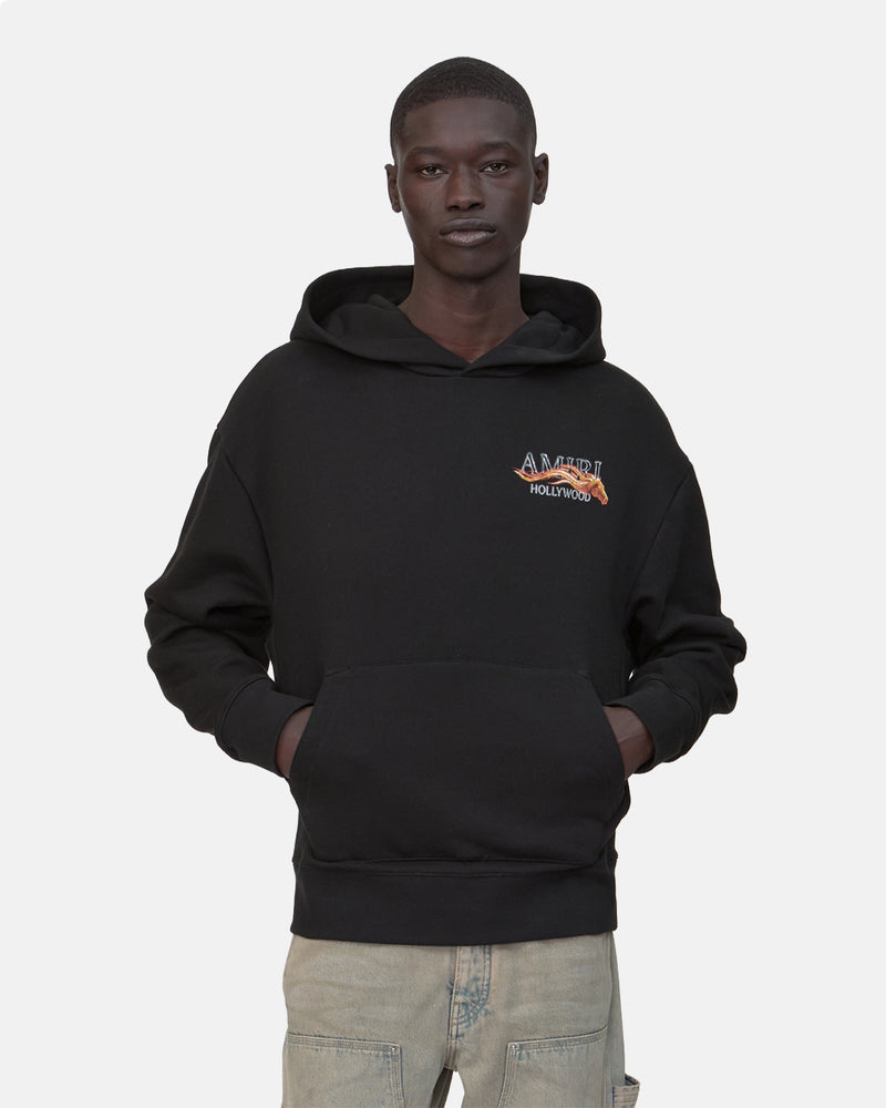 Amiri Hollywood Horse Hoodie Black