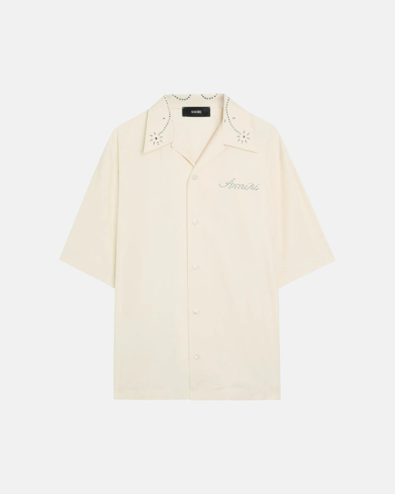 Amiri Stud Camp Shirt Ivory