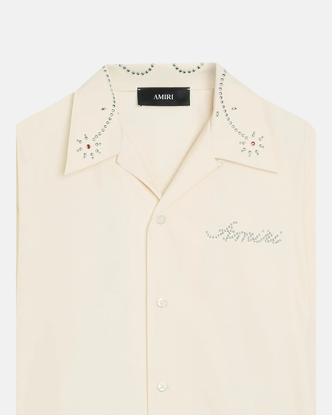 Amiri Stud Camp Shirt Ivory
