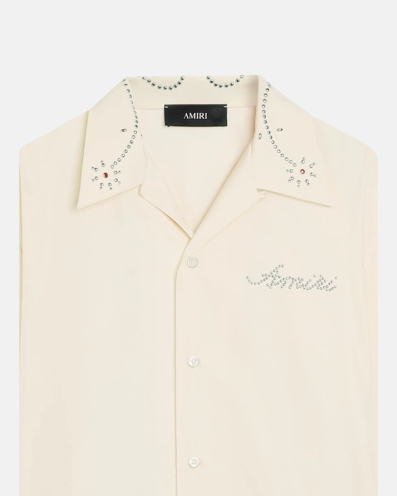 Amiri Stud Camp Shirt Ivory