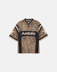 Amiri Sport Leather Jersey Dark Brown
