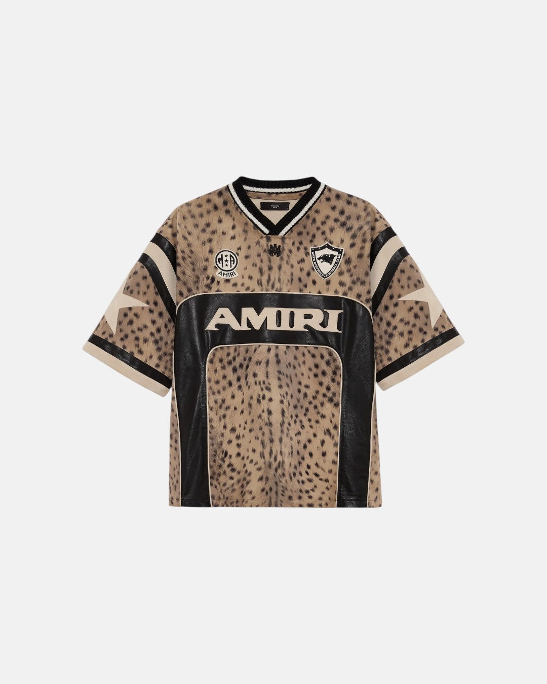 Amiri Sport Leather Jersey Dark Brown
