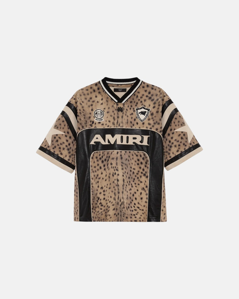 Amiri Sport Leather Jersey Dark Brown