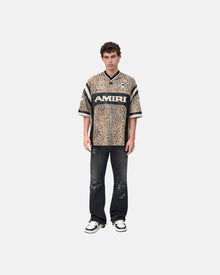 Amiri Sport Leather Jersey Dark Brown