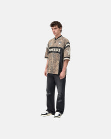 Amiri Sport Leather Jersey Dark Brown