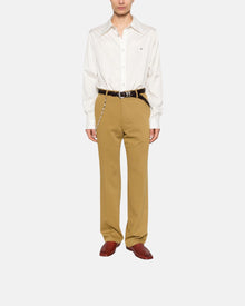 Lurex Thin Stripe Ls Shirt White