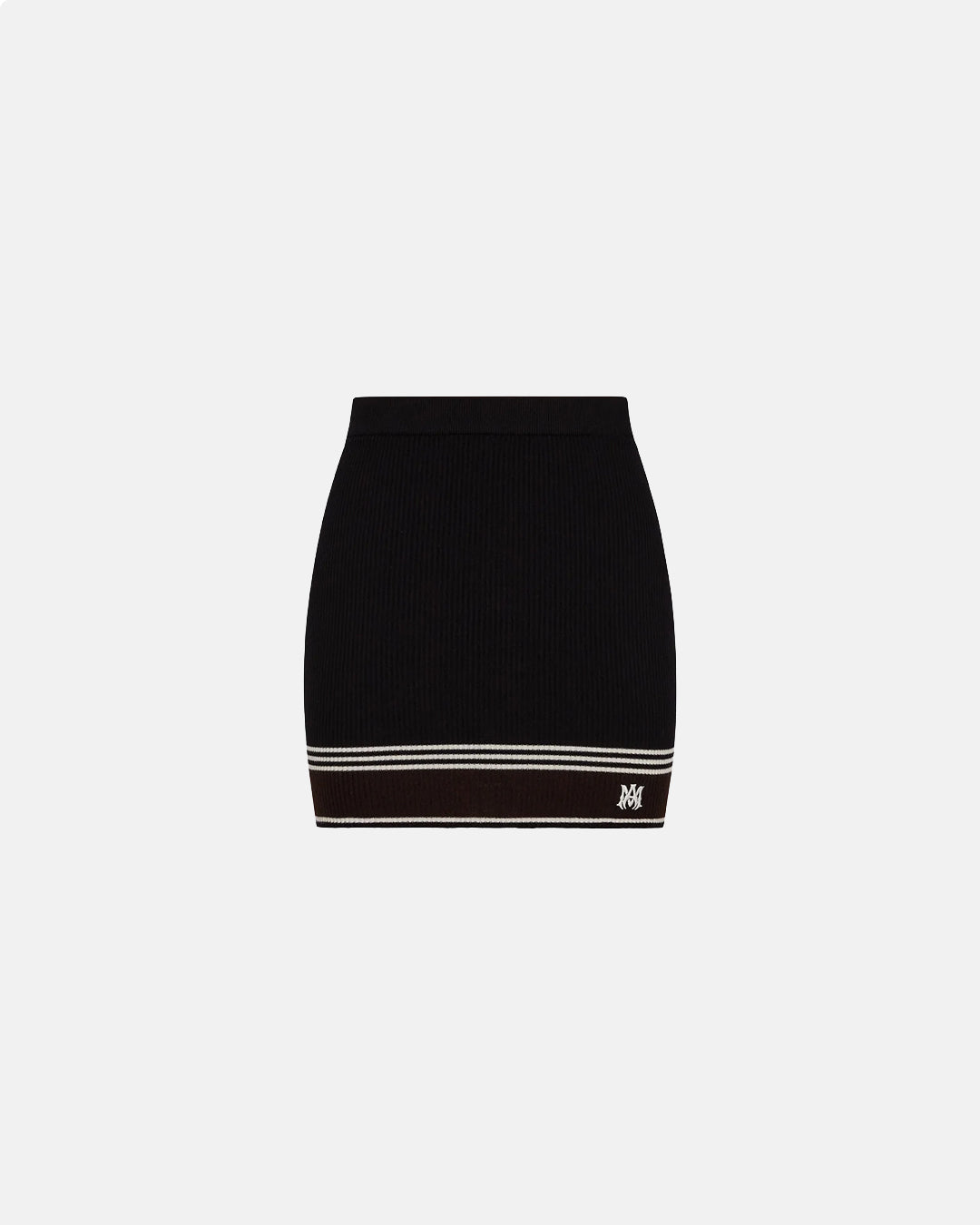 Ma Stripe Mini Skirt Black