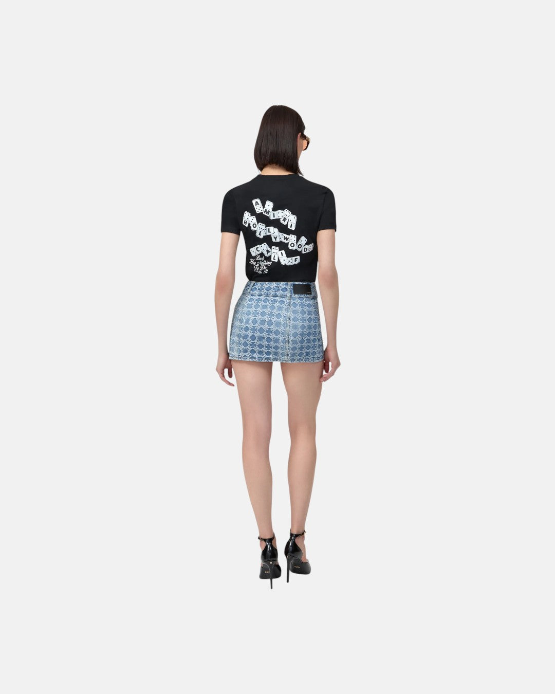 Ma Quad Jacquard Mini Skirt Stone Indigo