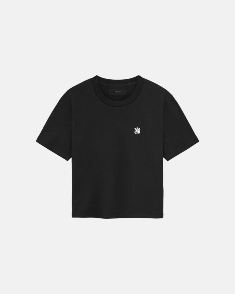 Ma Embroidered Baby Tee Black