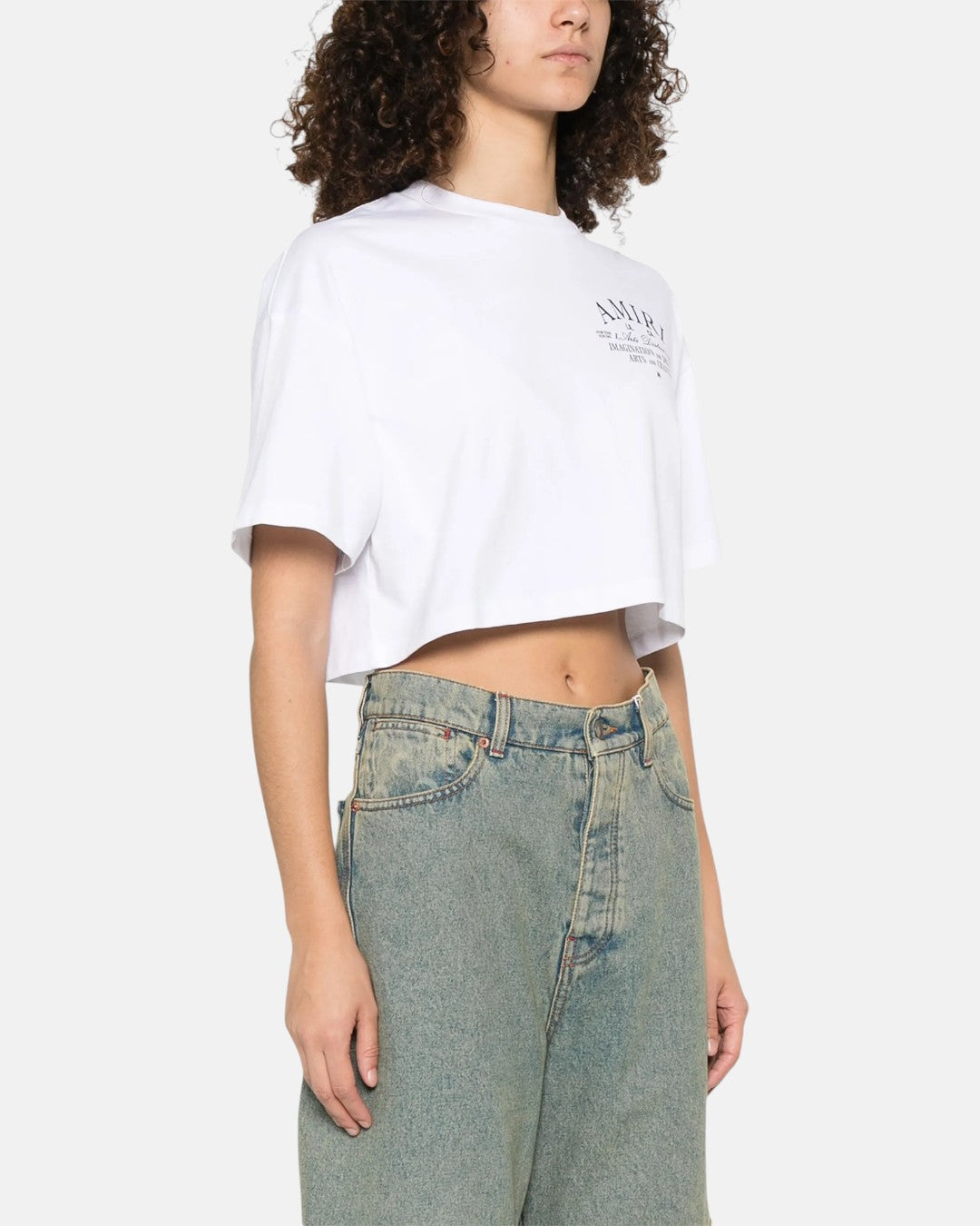 Arts District Cropped Tee White