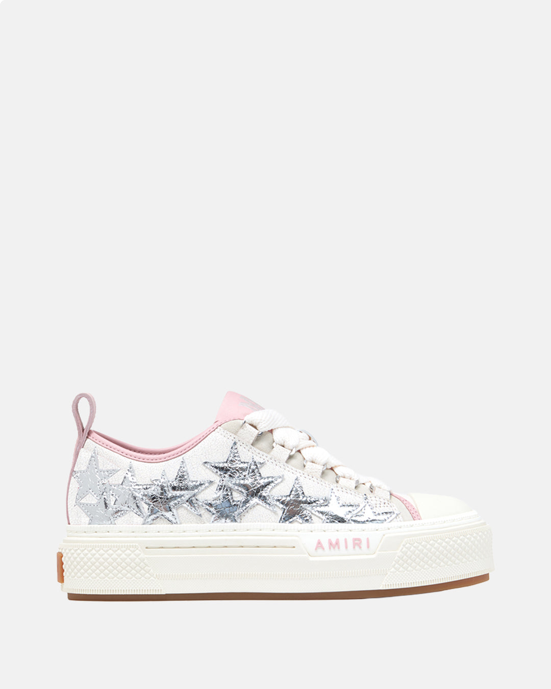 Metallic Stars Court Low Pink