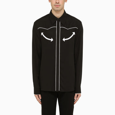 Balmain Black Shirt With Contrasting Arrows