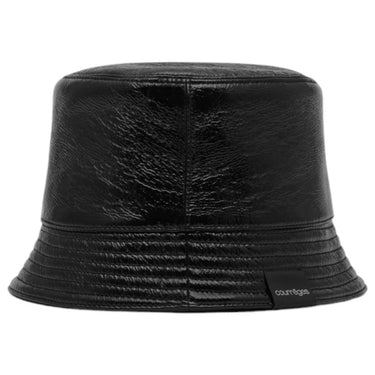Courreges Signature Vinyl Bucket Hat Black