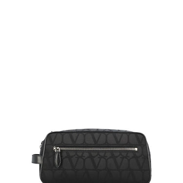 Valentino Iconographe Zip-Up Wash Bag Black