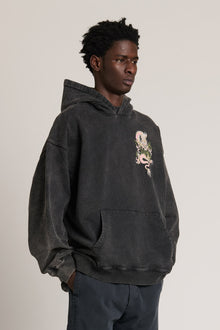 Dilong Oversized Hoodie Black Corrosion
