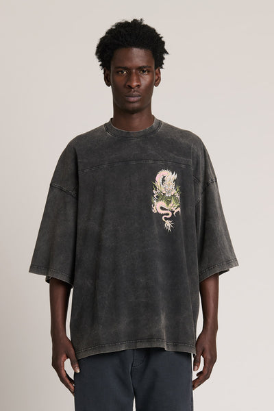 Dilong Oversized Tee Black Corrosion
