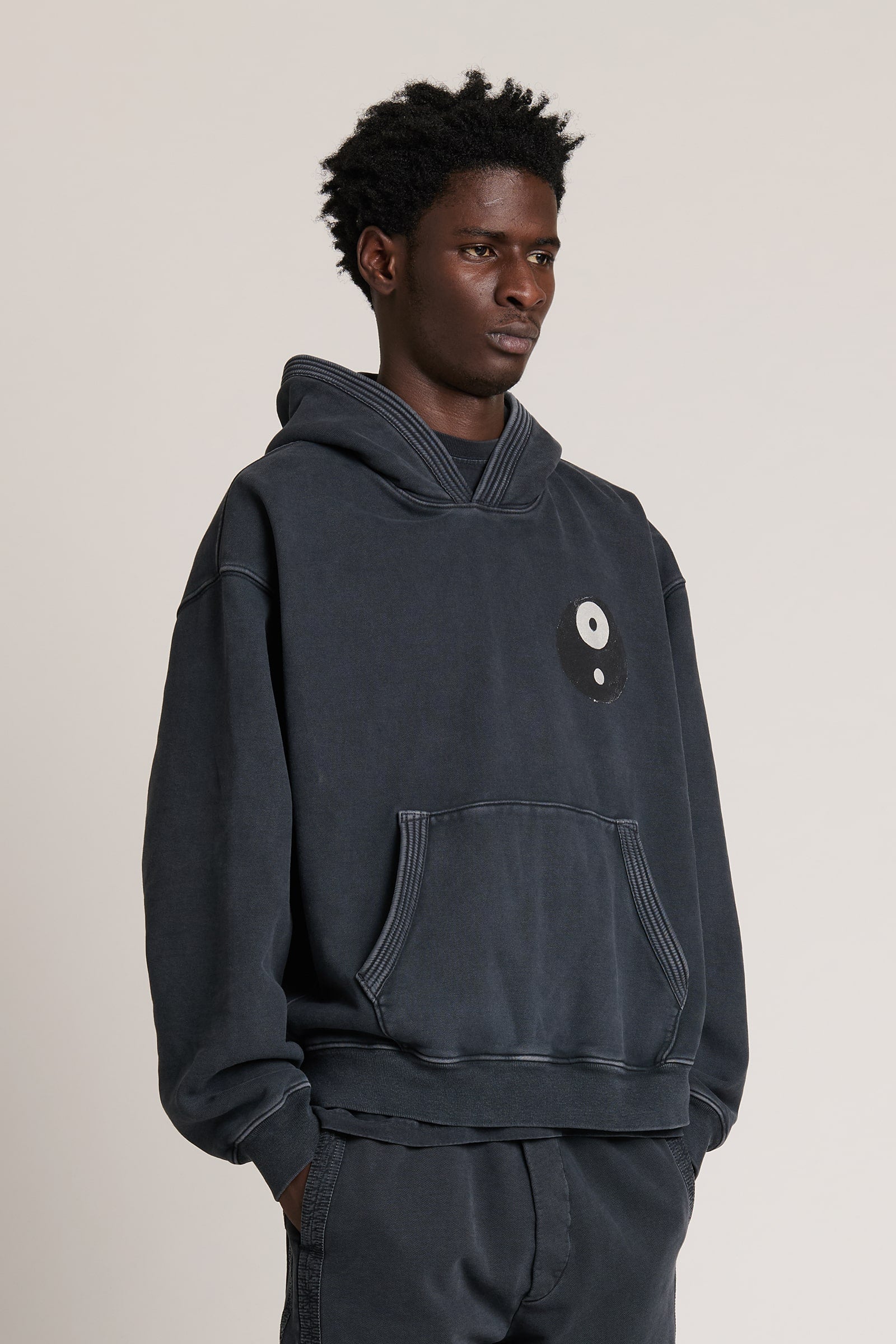 Equil Boxy Hoodie Vintage Black