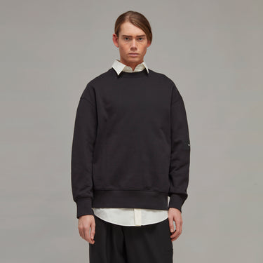 Y-3 Organic Cotton Terry Crew Sweater Black