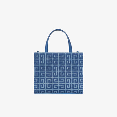 Givenchy Mini G-Tote Shopping Bag In 4G Denim Medium Blue