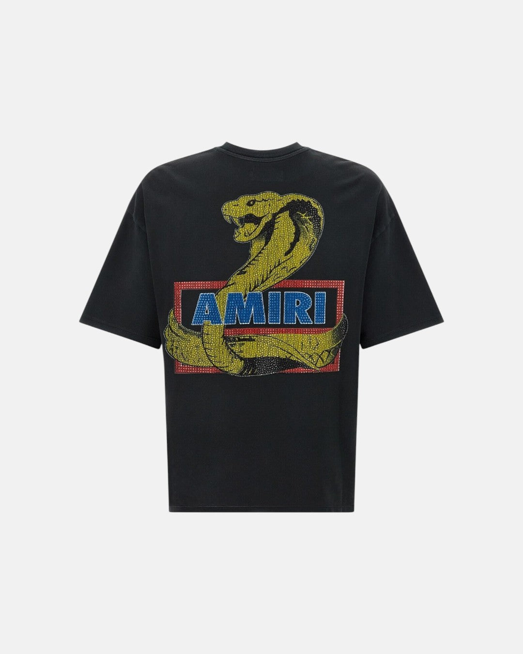 Amiri Crystal Cobra Os Tee Black