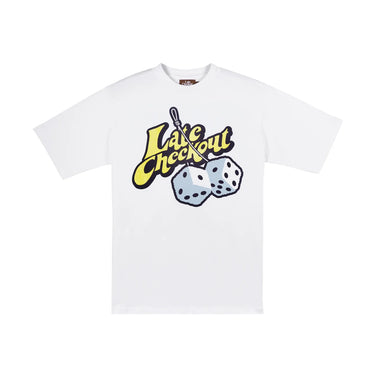 Late Checkout White Fluffy Dice Tee