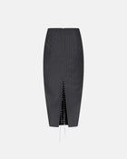 Pencil Skirt Eyelets Black
