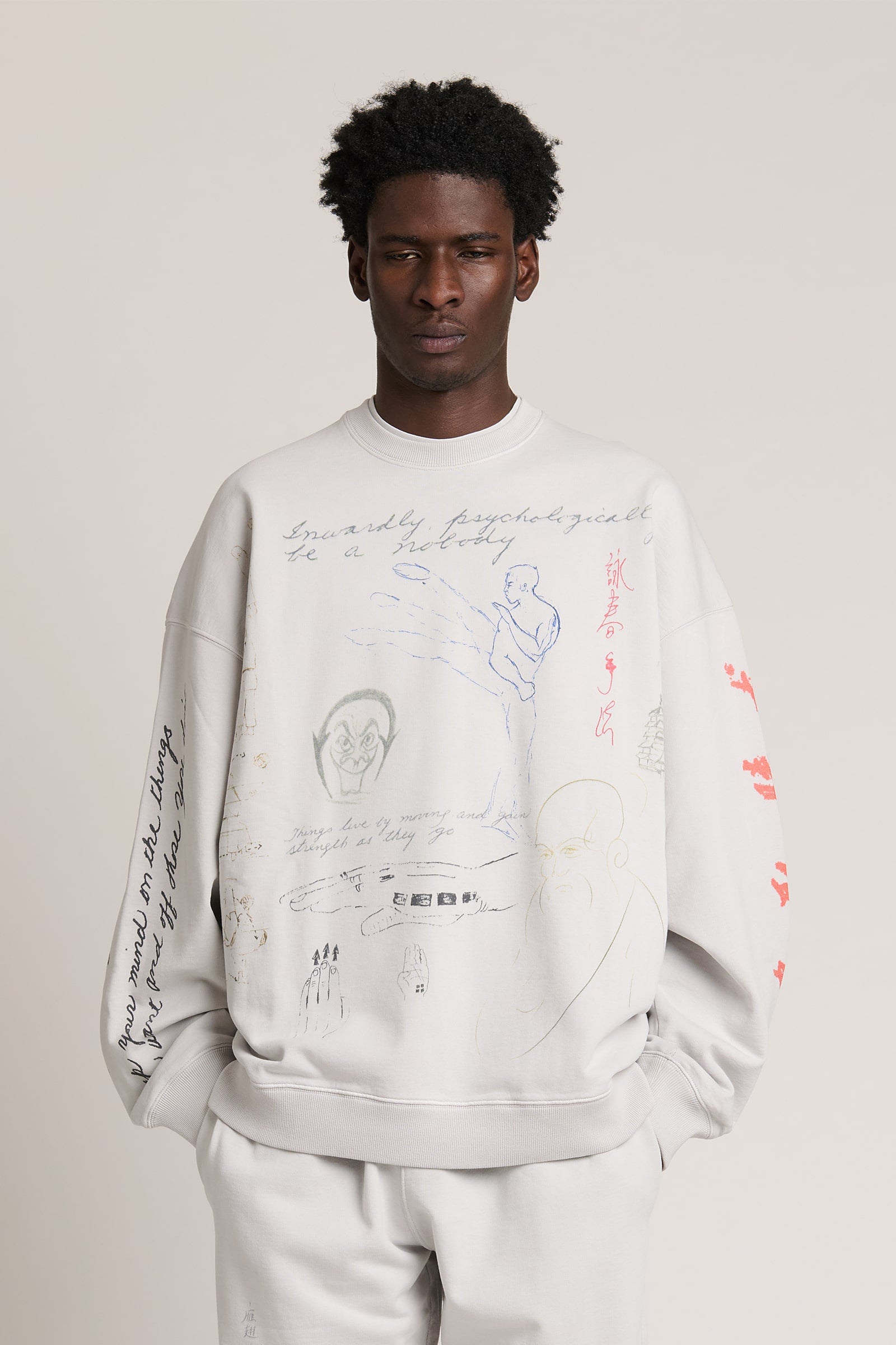 Meditations Oversized Crew Cement Corrosion