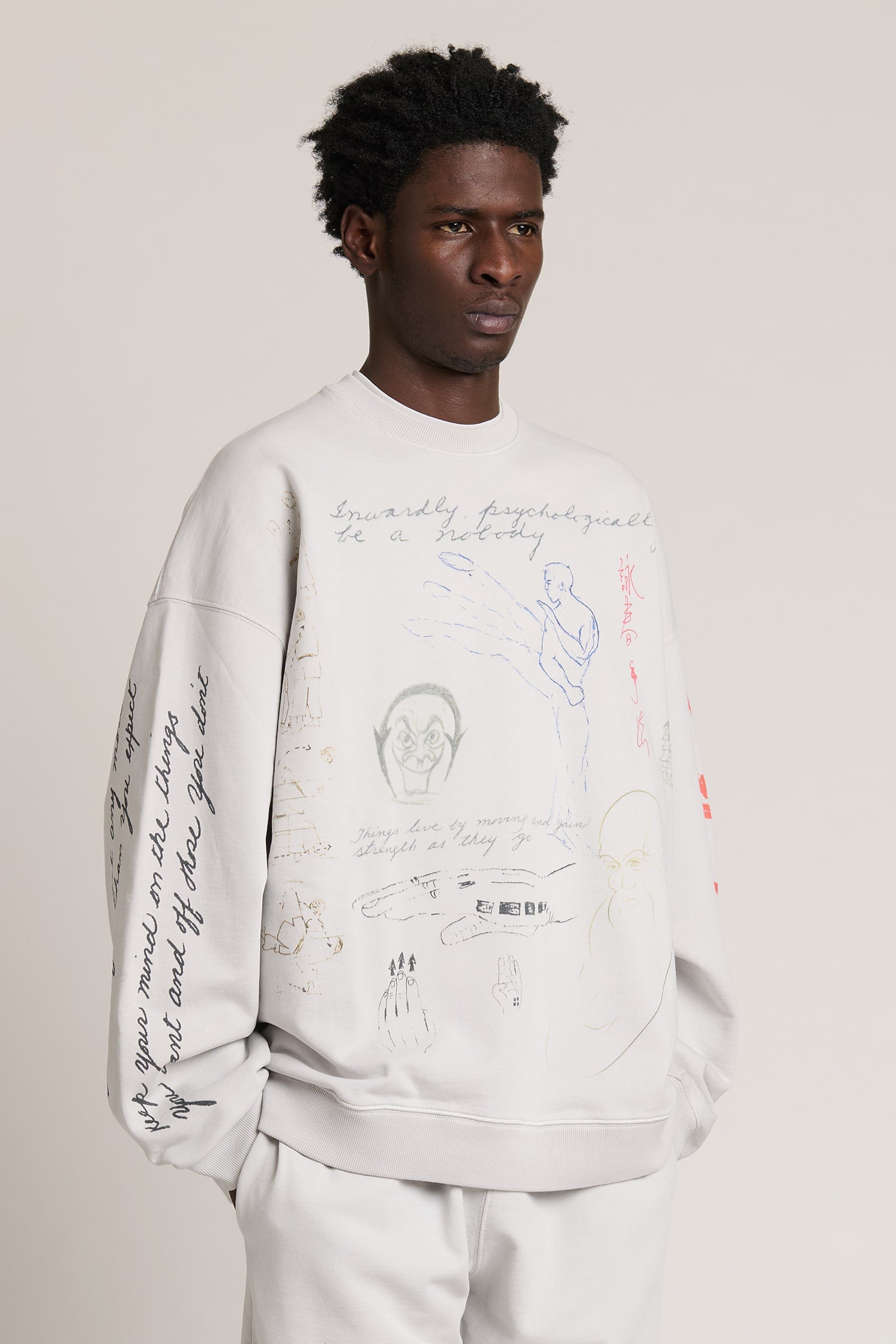 Meditations Oversized Crew Cement Corrosion