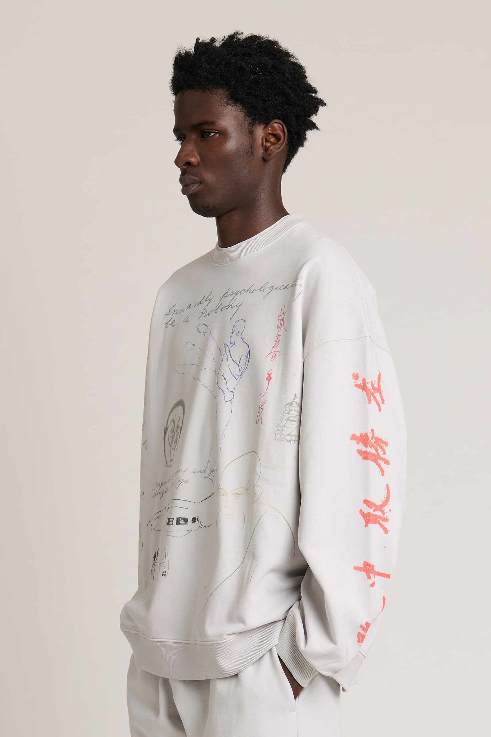 Meditations Oversized Crew Cement Corrosion